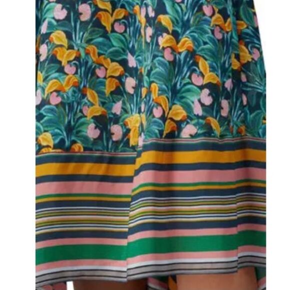 Diane Von Furstenberg Denver Tropical Floral Silky Midi Asymmetrical Hem Skirt - Picture 4 of 16